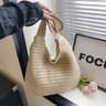 Homefish Large Capacity rattan straw woven tote bag for Women Summer Casual beach shoulder handbag