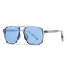 SO&EI Retro Square Sunglasses with Double Bridges and UV400 Protection