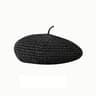 Chic Straw Crochet Beret Hat for Women