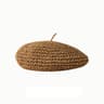 Chic Straw Crochet Beret Hat for Women