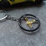 Metal Racing Steering Wheel Keychain Simulation Car Key Pendant