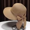 Chic Bowknot Straw Sun Hat For Beach And Casual Summer Style