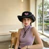 Sweet Pink Love Japanese Retro Washed Bucket Hat for Women