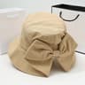 Japanese Style Bow Bucket Hat For Women Wide Brim Sun Protection 3