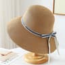Elegant Bowknot Wide Brim Straw Sun Hat