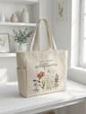 Floral Canvas Tote Bag for Women