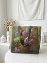 Floral Canvas Tote Bag for Women