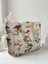 Floral Canvas Tote Bag for Women