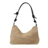 Chic Woven Straw Shoulder Bag with Knotted Leather Handles