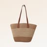 Vintage Woven Straw Bucket Bag and Large Beach Handbag