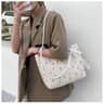 Floral Embroidered Straw Beach Tote Bag