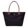 AuraVibe Large Capacity Oxford Tote Bag with Leather Accents