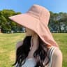 Women's Summer Sun Hat with Detachable Shawl and UV Protection