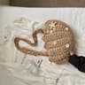 Summer Shell Hollow Woven Shoulder Bag