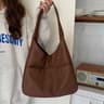 Large Capacity Women Shoulder Bag & Casual Commuting Leather Tote Handbag