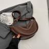 Classic PU Leather Half Moon Shoulder Bag