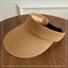 Adjustable Straw Sun Visor Hat for Women