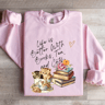 Life Is Better With Tea Books Tea Cats Sweatshirt 3