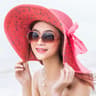 Straw Hat Korean Seaside Women Summer Beach Travel Foldable Big Hat Brim Fashion Sunshade Sunblock  8