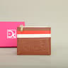 Womens Leather Wallet With Monogram Print And Metal Zipper Card Holder 2