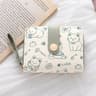 Cute Cat Wallet For Women Stylish Card Holder With Zip Coin Pocket Square Handbag High Quality Purs 6