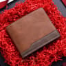 Retro PU Leather Mens Wallet Two Fold Design With Coin Purse And ID Card Holder 6
