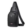 Luxury Leather Crossbody Sling Bag For Men Travel Chest Pack Messenger Bag In Black  Brown 3