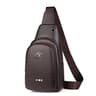Luxury Leather Crossbody Sling Bag For Men Travel Chest Pack Messenger Bag In Black  Brown 4
