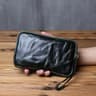 Vintage Genuine Leather Wallet  Phone Bag For Men And Women Zippered Cowhide Card Holder 5