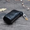 Mens Genuine Cow Leather Key Pouch Zipper Keychain Case For Car  Home Keys Stylish Key Holder For M 7