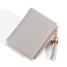 Fashion Womens RFID Wallet With Tassel Stylish Mini Zipper Coin Purse Small Leather Card Holder For 6