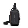 Stylish Mens Sling Bag Durable Oxford Fabric Crossbody Chest Pack with Phone Pocket and Zip Closure for Daily Commut