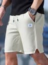 Mens Breathable Textured Casual Shorts For Beach Sports And Daily Wear 5