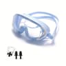 Wide View Anti Fog Swimming Goggles with Earplugs for Diving and Water Sports