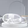 Adult Large Frame Swimming Goggles With Earplugs Anti Fog Silicone 4