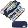 Large Capacity Pink Pencil Case for Girls Multi Layer Stationery Organizer