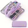 Large Capacity Pink Pencil Case for Girls Multi Layer Stationery Organizer