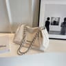 Vintage Black Chain Shoulder Bag Large Capacity Textured Tote For Women 5