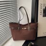 Leopard Print Tote Bag For Women Spacious Work Shoulder Handbag 2