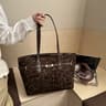 Leopard Print Tote Bag For Women Spacious Work Shoulder Handbag 5