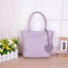 Pastel Nylon Tote Bag With Detachable Heart Charm Lightweight Everyday Handbag 2