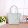 Pastel Nylon Tote Bag With Detachable Heart Charm Lightweight Everyday Handbag 5