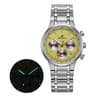 Mens Chronograph Watch Sapphire Crystal Stainless Steel Panda Dial Quartz Watch 5