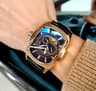 Creative Decorative Dial Mens Quartz Watch Water Resistant Leather Strap Dress Watch 2