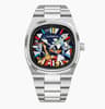Creative Oil Painting Dial Mens Quartz Watch With Steel Band 6