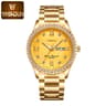 Luxury Mens Watch Stainless Steel Diamond Dial Waterproof Quartz Business Watch