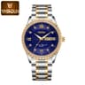 Luxury Mens Watch Stainless Steel Diamond Dial Waterproof Quartz Business Watch