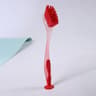 Vertical Pot Cleaning Brush with Suction Cup Base and Long Handle Kitchen Scrub Brush
