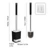 WORTHBUY Wall Mounted Toilet Brush with Drainable Holder and Long Handle for Deep Bathroom Cleaning