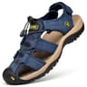 Mens Leather Sandals Thick Sole Breathable Slip On Pool Beach Casual Shoes 9